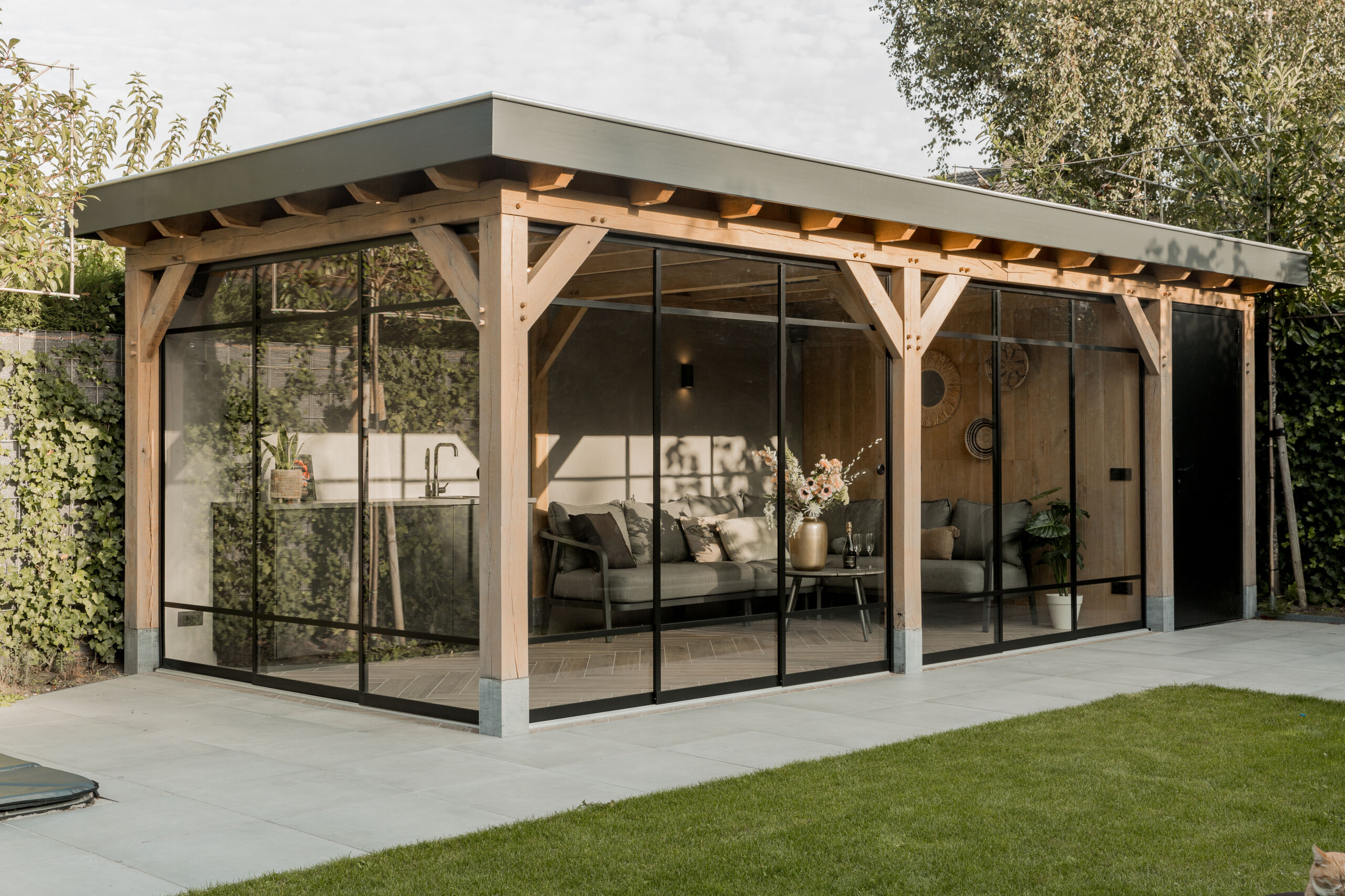 Tuinkamer met glaswanden