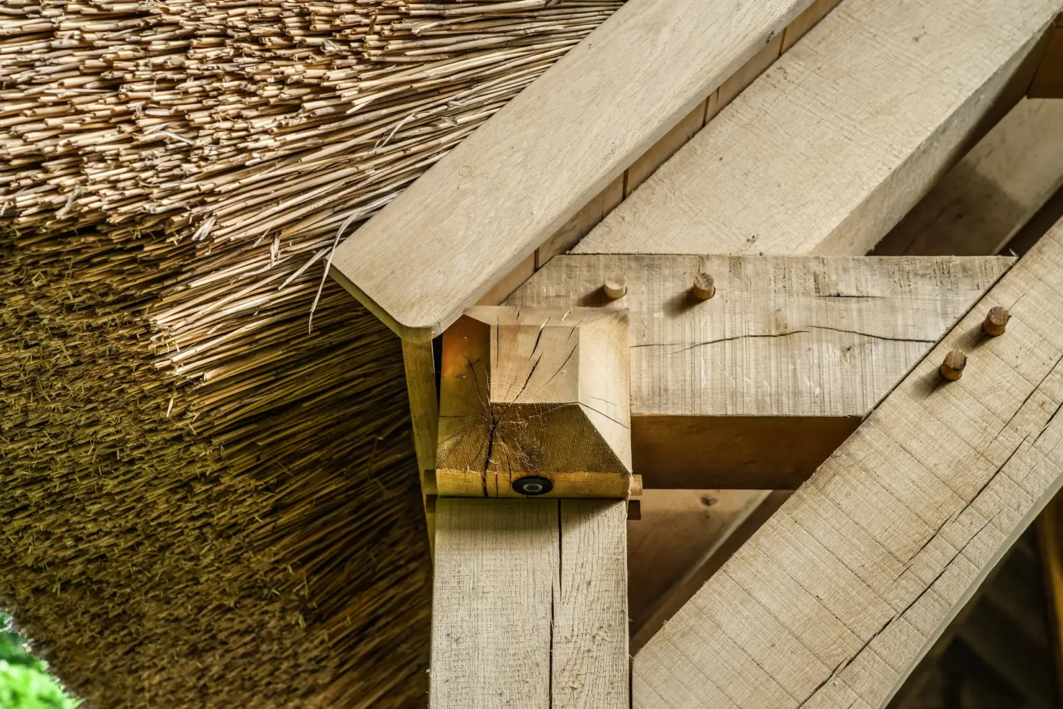 Massief eiken pen gat constructie