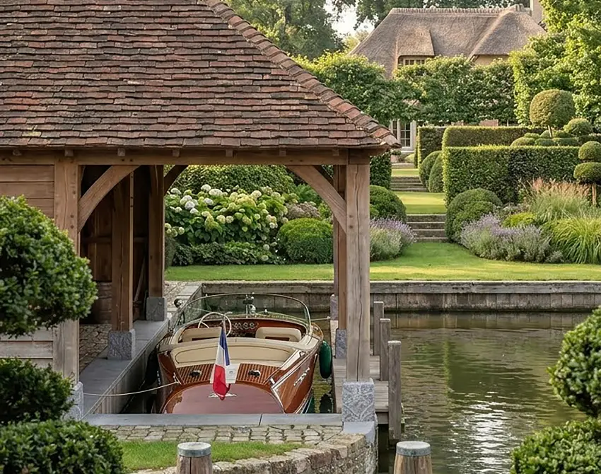 Luxe boathouse